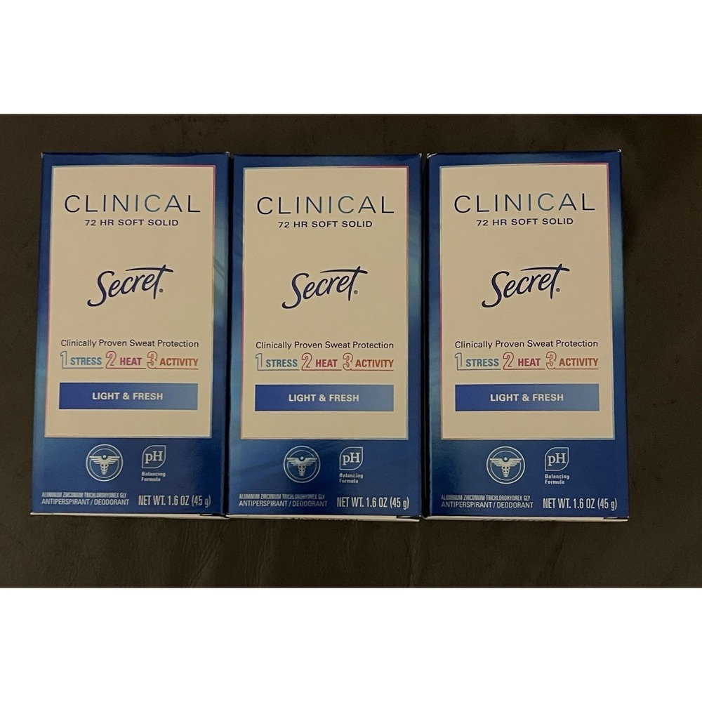 (3pk) Secret Clinical Light & Fresh Antiperspirant Deodorant